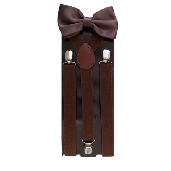 kit suspensório marrom com gravata adulto masculino e feminino em Oferta na Shopee