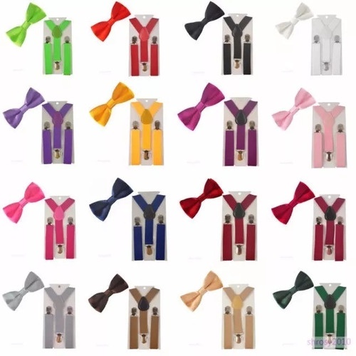 Lote 6 Kit Suspensório + Gravata Borboleta Adulto em Oferta na Shopee