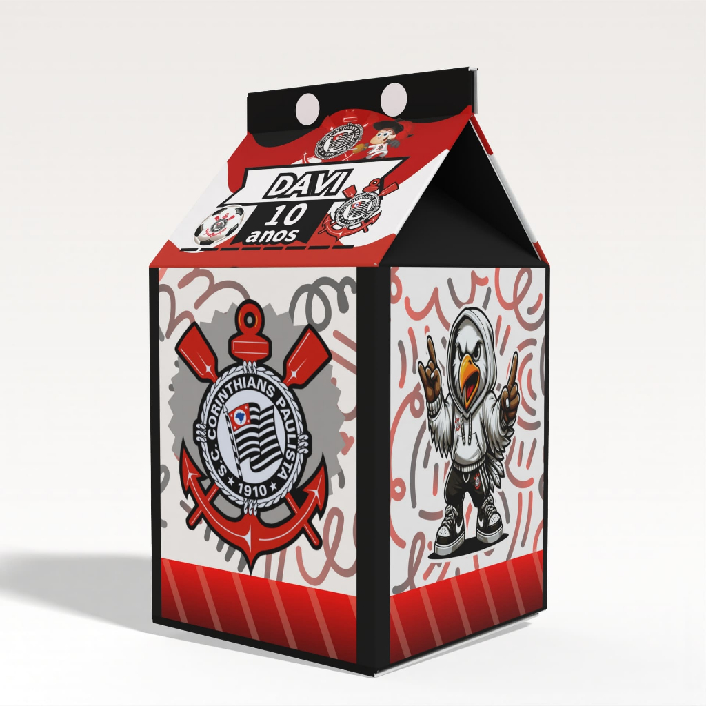 Caixinha Milk Corinthians Futebol para Festa Personalizada - Lembrancinha para Festa em Oferta na Shopee