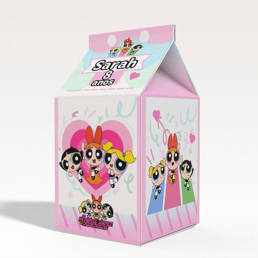 Caixinha Milk Meninas Super Poderosas para Festa Personalizada - Lembrancinha para Festa em Oferta na Shopee