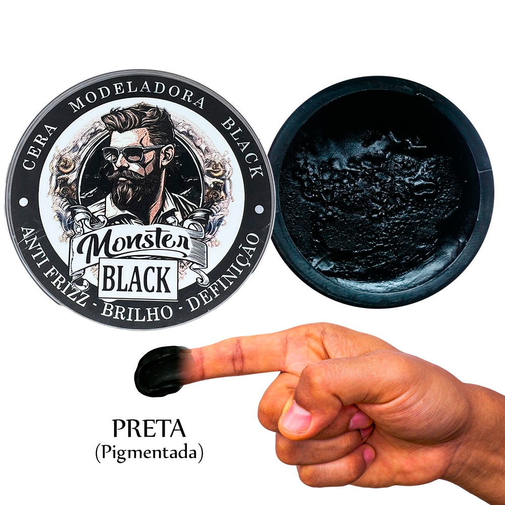 cera Modeladora million one Ultra Fixação 120g monster barber Shop Para Cabelo e Barba!
