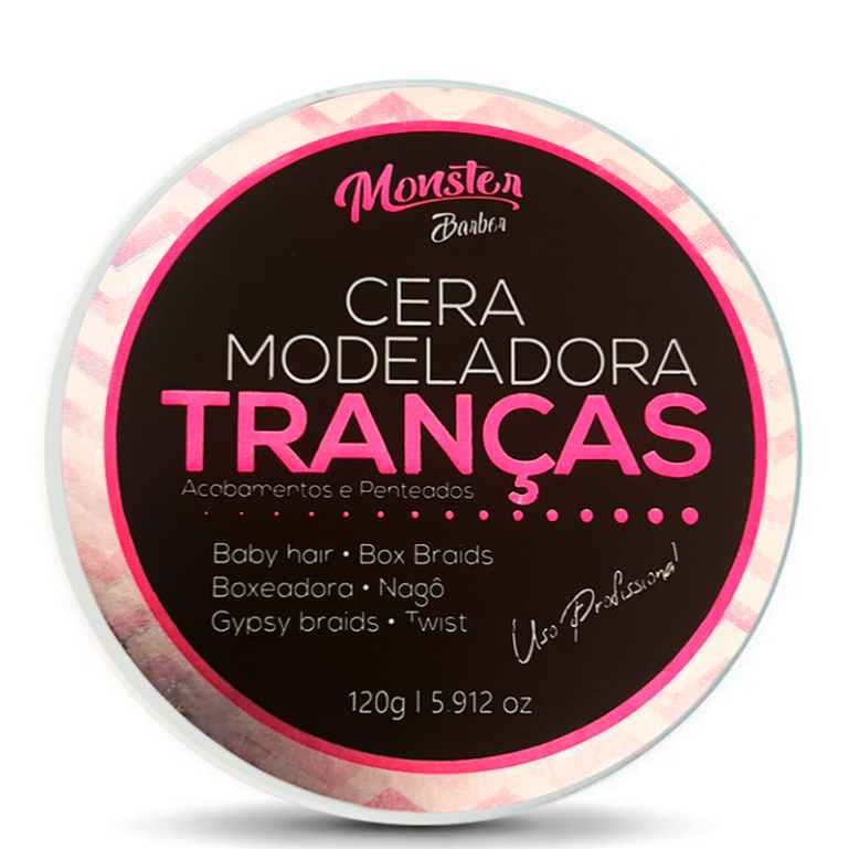 cera Modeladora Tranças Incolor Box Braid Baby Hair 120gr monster barber