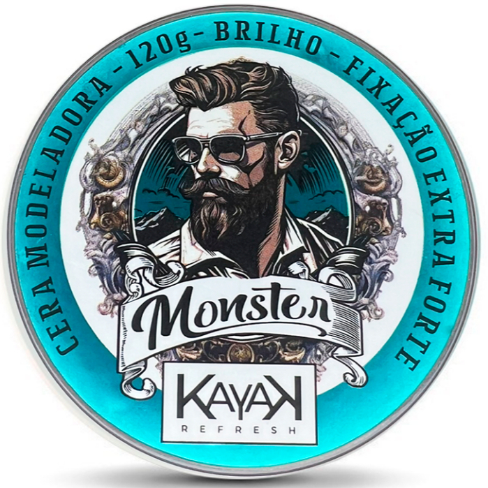 Cera Modeladora kayak Ultra Fixação 120g monster barber Shop Para Cabelo e Barba ! em Oferta na Shopee