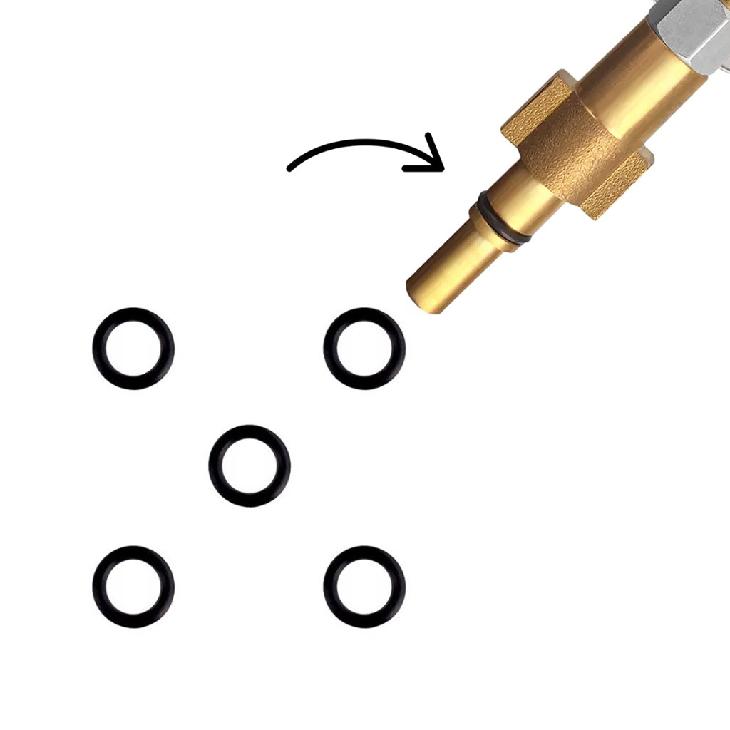 Anel Oring Borrachinha Vedação Com Adaptador de Snow Foam Compatível com Lavadora Michelin Mpx 120 Bp - 05 Unidades