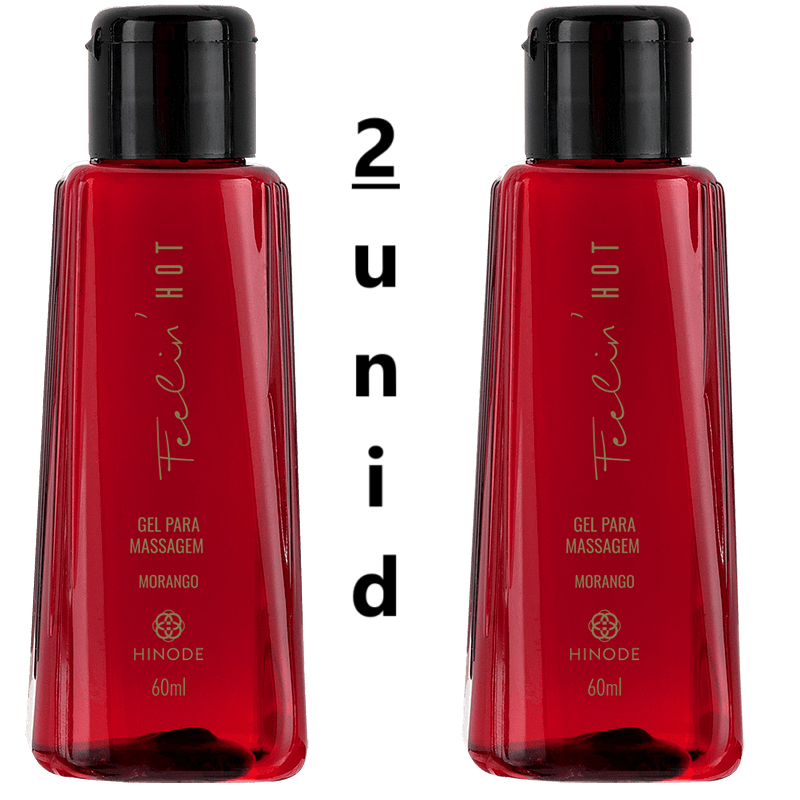 Gel Para Massagem Feelin Hot Morango 60ml (2 UNIDADES)