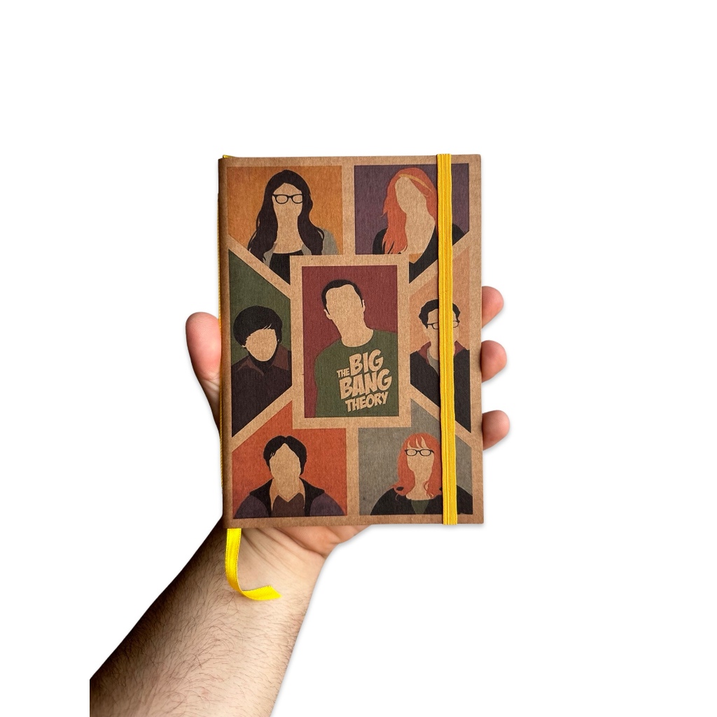Sketchbook Caderno The Big Bang Theory com Elástico e Marca Página