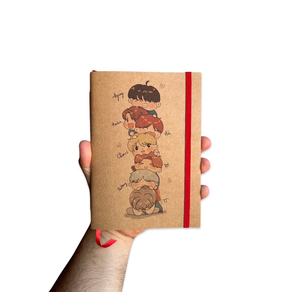 Sketchbook Caderno BTS V Jin Jung-Kook RM J-hope Ji-min Suga Desenho com Elástico e Marca Página em Oferta na Shopee