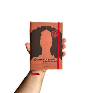 Sketchbook Caderno Gal Costa Quando a Gente Tá Contente com Elástico e Marca Página Aquarela em Oferta na Shopee