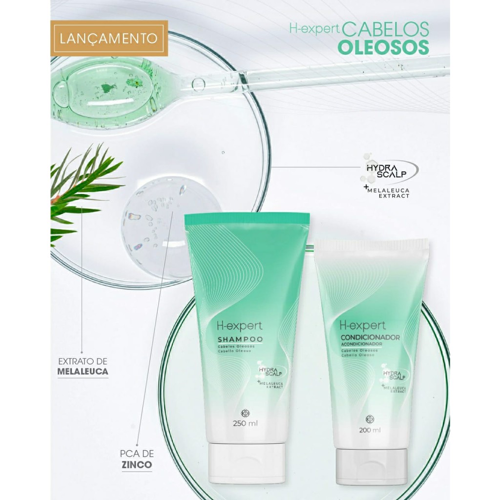 H-EXPERT SHAMPOO E CONDICIONADOR HINODE PARA CABELOS OLEOSOS (LANÇAMENTO)