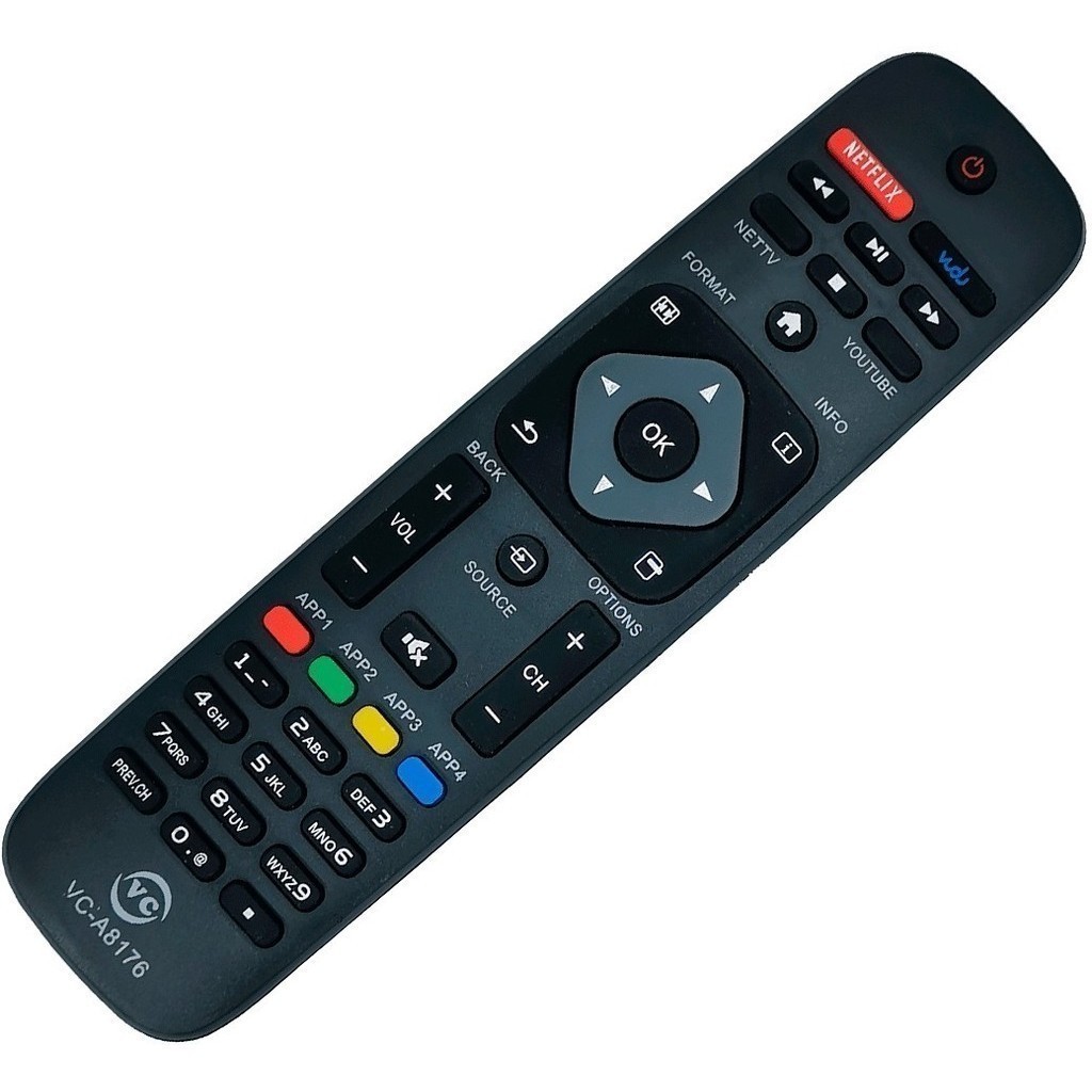 Controle Remoto Tv Philips Smart Lcd Led 24 32 40 42 47 52