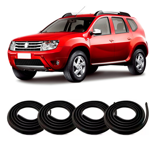Kit Borrachas De Vedação 4 Portas Duster Todos Anos