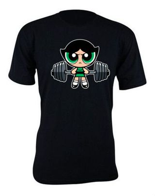 Camiseta camisa estampa Academia malhação fitness gym docinho as meninas super poderosas basica em Oferta na Shopee