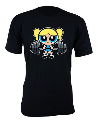 Camiseta camisa estampa Academia malhação fitness gym lindinha as meninas super poderosas unissex