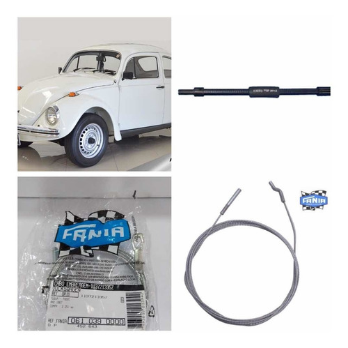 Kit Cabos Fusca 1300 1500 1978.. Fania Acel. Emb E FlexÃ­vel