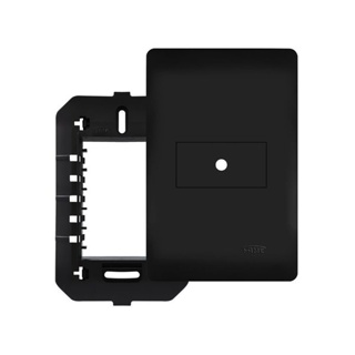 Placa Saída de Fio com Suporte Fame Habitat Black 4x2 Preto em Oferta na Shopee