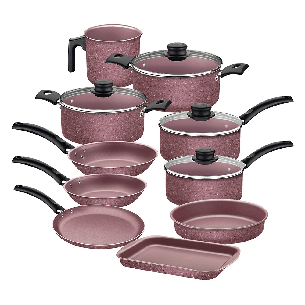 Jogo de Panelas Antiaderente Rosa - Comprar com Melhor Preço em Utensílios de Cozinha