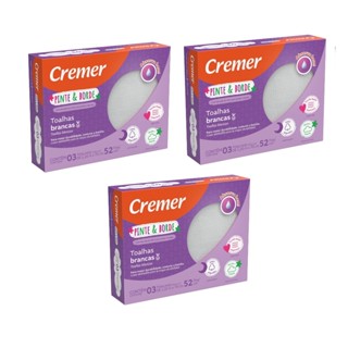 Toalha Fralda Pinte E Borde Cremer Branca Kit Com 03 Caixas em Oferta na Shopee