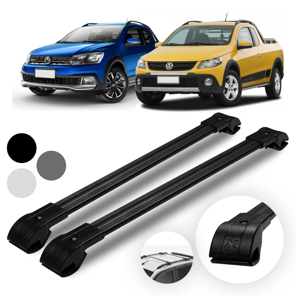 Suporte Teto Travessa Bagageiro Volkswagen Saveiro Cross Cab Est Dupla 2010 A 2025 Par 100% Alumínio