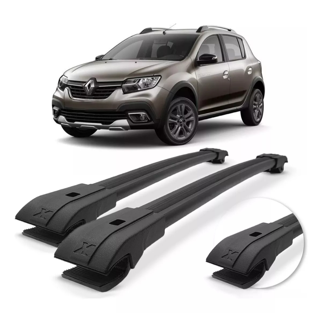 Rack De Teto Travessa Bagageiro Renault Sandero Stepway Alumínio