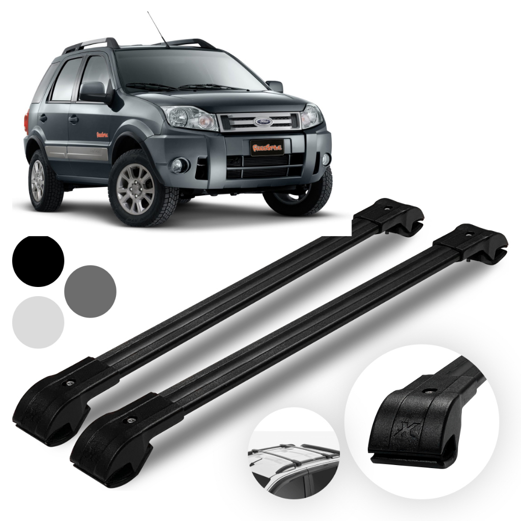 Rack de Teto Travessa Bagageiro Maleiro Ford Ecosport 2010 2011 2012 Par 100 Alumínio