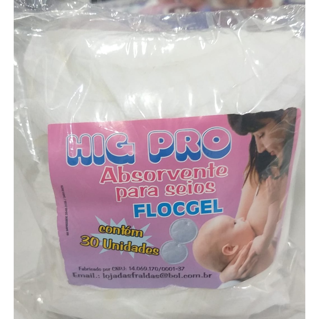 Detalhes do Absorvente De Seios Higpro 30 Unidades  DIA E NOITE