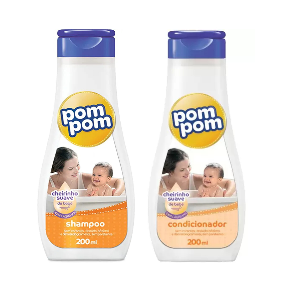 Shampoo e Condicionador Infantil Pom Pom De 200ml em Oferta na Shopee