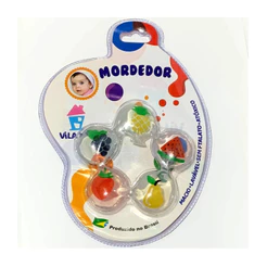 Mordedor bebe macio com agua vila toy refreável - sortido