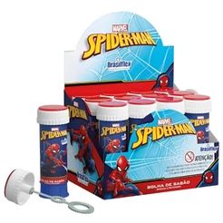 Bolha De Sabão HOMEM ARANHA CX C/12 UNIDADES C/Jogo - Brinquedo/Infantil/Tematico/Festa Lembrancinha