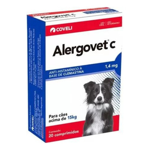 Alergovet C 1,4 Mg - 20 Comprimidos