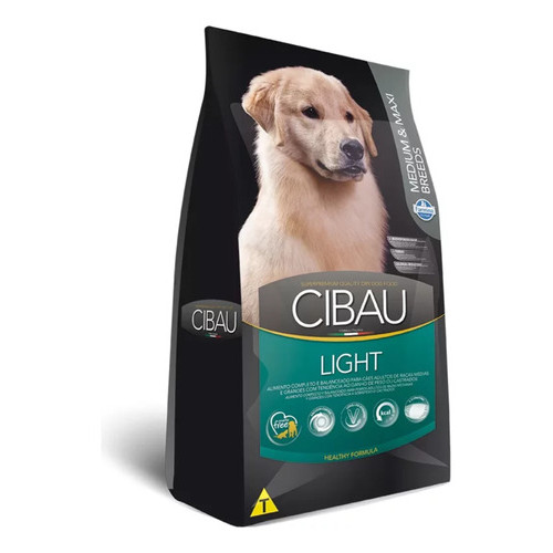 Ração Cibau Light Cães Adultos Raças Médias E Grandes 12kg