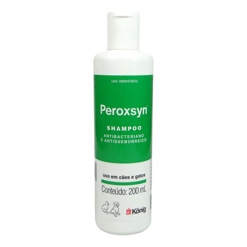 Shampoo Antibacteriano e Antisseborreico Konig Peroxsyn para Cães e Gatos 200ml em Oferta na Shopee