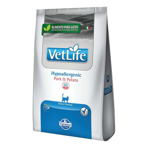 Vet Life Feline Hypoallergenic Pork E Potato 2kg em Oferta na Shopee