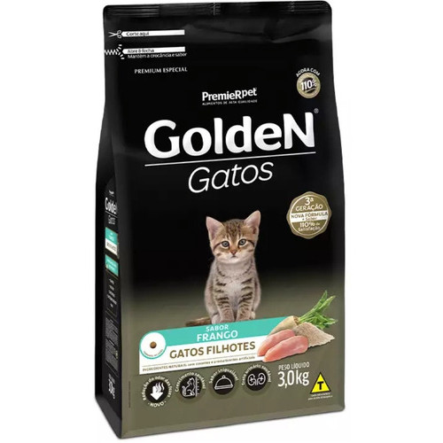 Golden Premium Especial Para Gato Filhote Sabor Frango 3kg