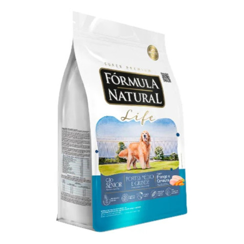 Ração 15kg Fórmula Natural Life Super Premium Cão Sênior Portes Médio e Grande Sabor Frango