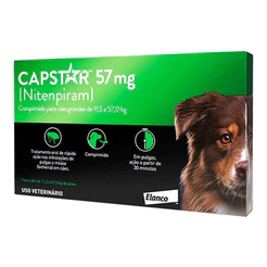 Antipulgas Capstar 11,4kg Cães Até 57kg C/1 Comprimido