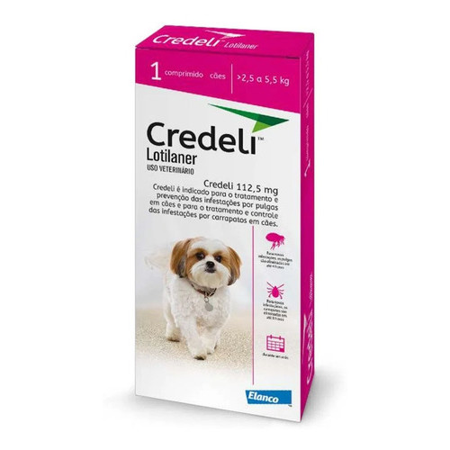 Antipulgas Credeli Tab 112,5mg 2,5 A 5,5kg C/ 1 Comprimido em Oferta na Shopee