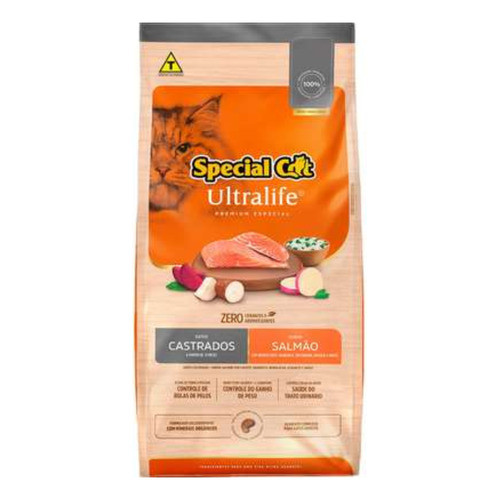 Ração Special Cat Ultralife Gatos Castrados Salmão 20kg