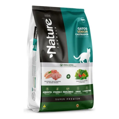 Ração Nature Fórmula Premium Gatos Sênior +7 Castrados 3kg