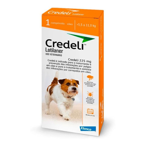 Antipulgas Credeli Tab 225mg 5,5 A 11kg 1 Comprimido