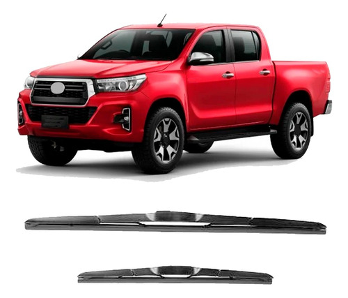 Par Palheta Parabrisa Vidro Dianteiro Da Hilux E Ecosport