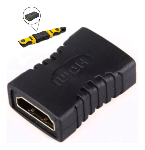 Adaptador Emenda Hdmi Para Cabo Fêmea X Fêmea Extensor