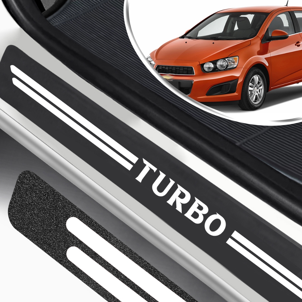 SOLEIRA PORTA PARA CHEVROLET SONIC UNIVERSAL DIVERSAS CORES ADESIVO TURBO PARA CARRO PERSONALIZADO