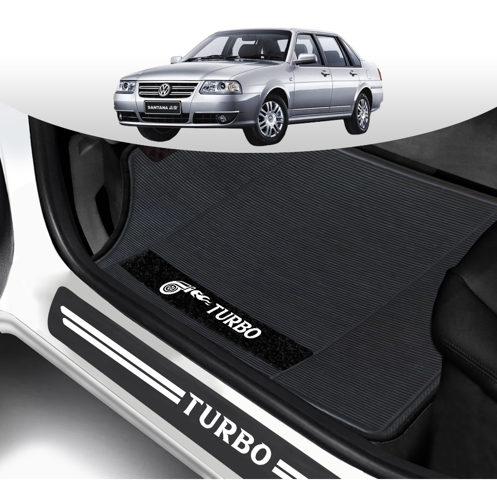 KIT TAPETE E SOLEIRA DE PORTA VOLKSWAGEN SANTANA CARRO UNIVERSAL PERSONALIZADO