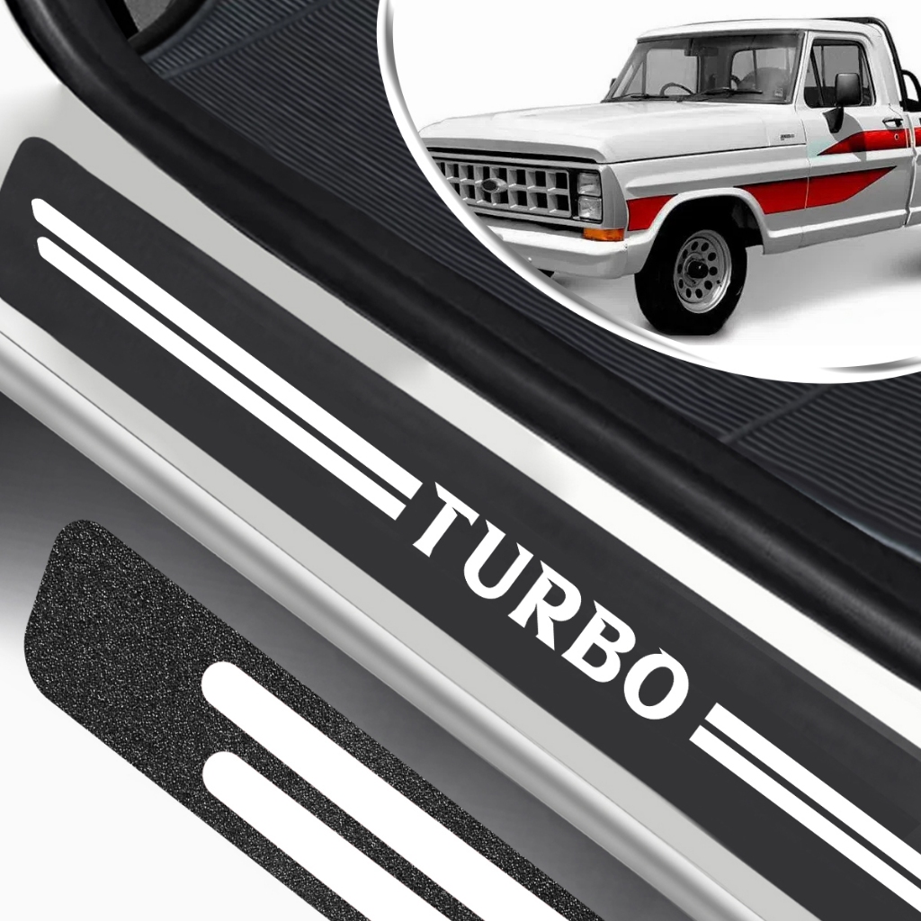 SOLEIRA DE PORTA PARA FORD F1000 UNIVERSAL DIVERSAS CORES ADESIVO TURBO PARA CARRO PERSONALIZADO