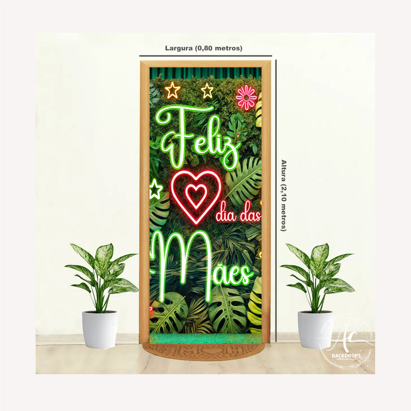 CAPA DE PORTA DIA DAS MÃES RETANGULAR FUNDO VESTE PORTA DECORATIVO EM TECIDO SUBLIMADO em Oferta na Shopee