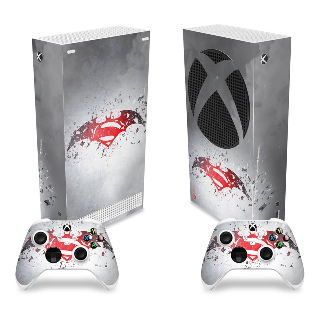 Skin  Xbox Series S Vertical Adesivo - Batman Vs Superman Logo