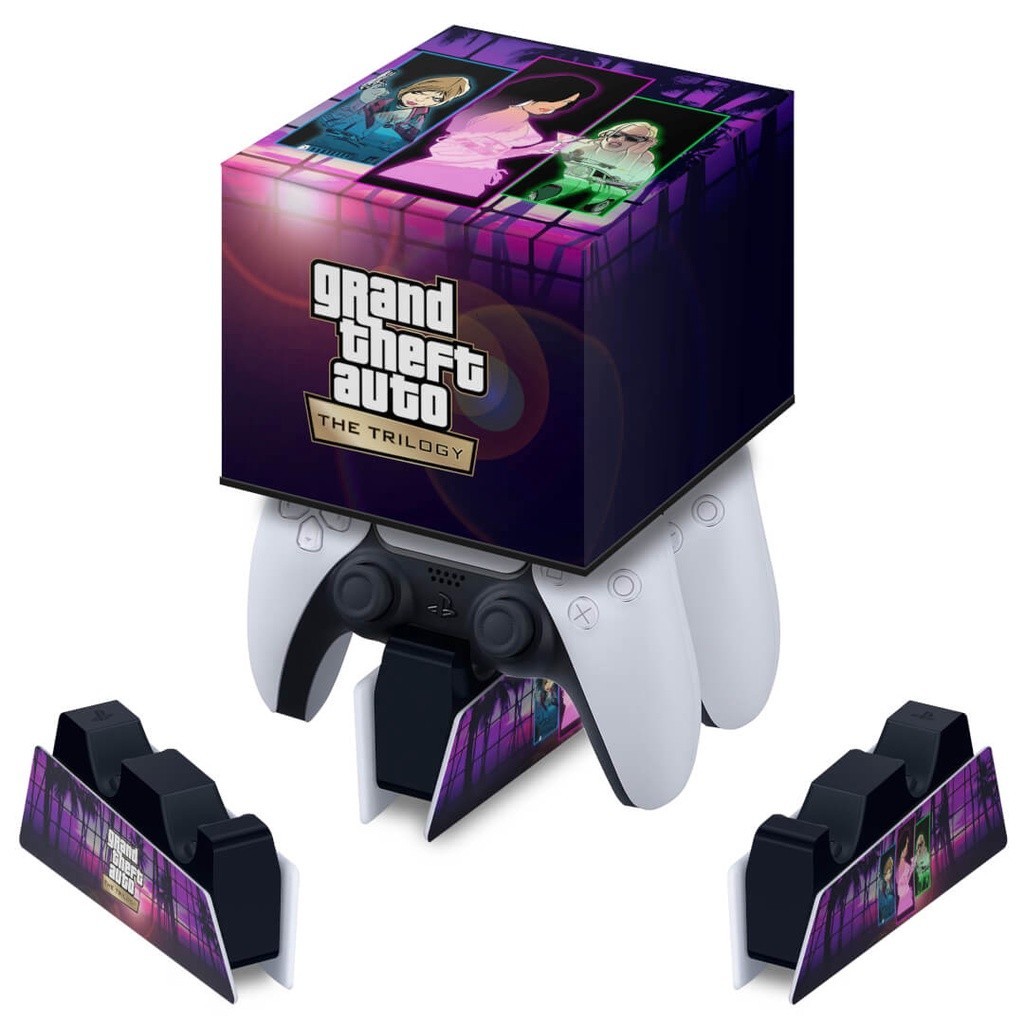 Capa para Base de Carregamento PS5 Controle - GTA The Trilogy