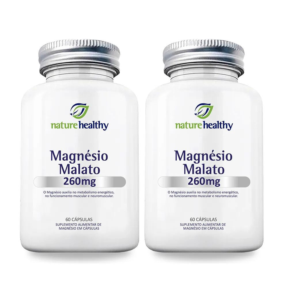 COMBO c/ 2 - MAGNÉSIO MALATO 260MG c/ 60 NATURE HEALTHY
