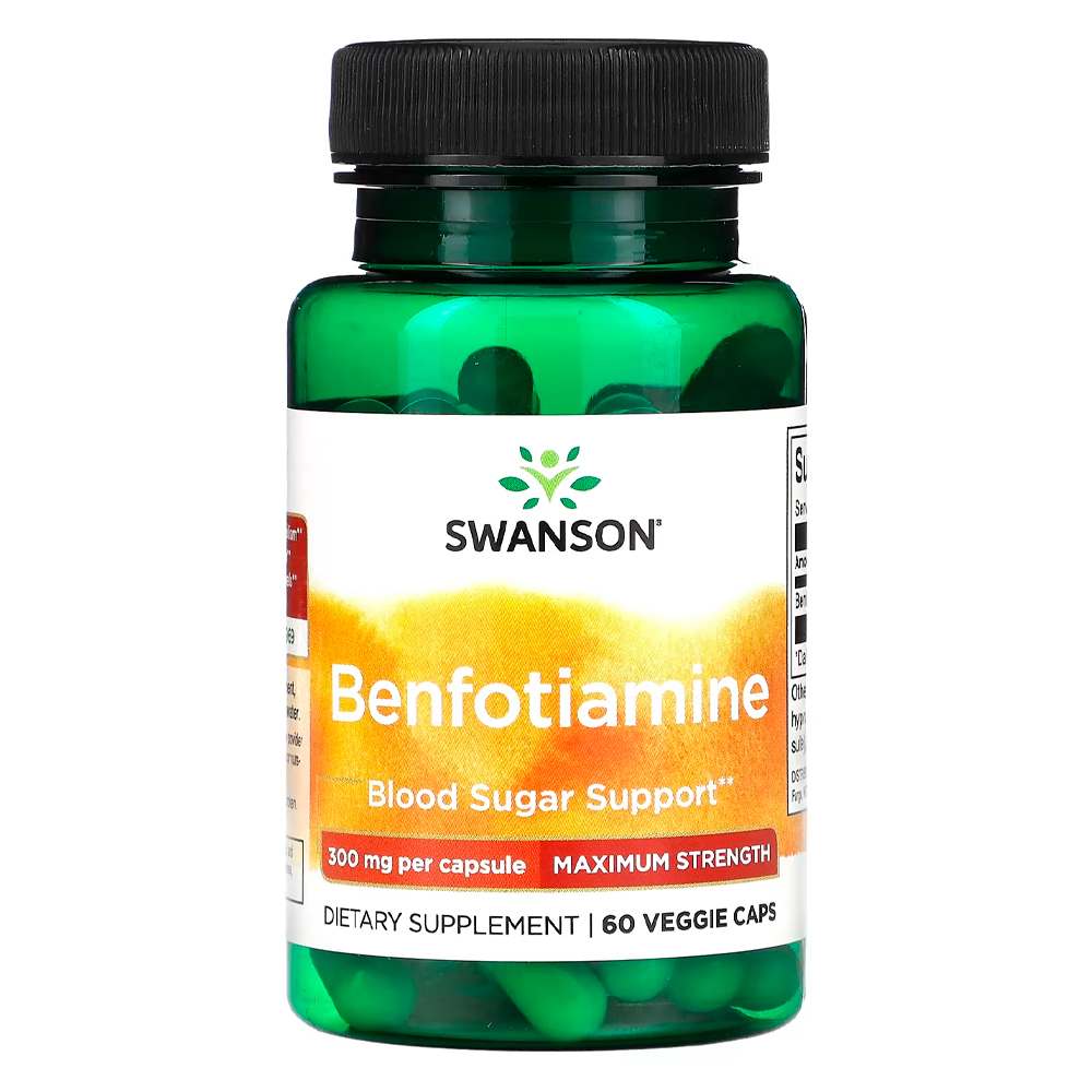Benfotiamina 300mg Swanson 60 Cápsulas Importado
