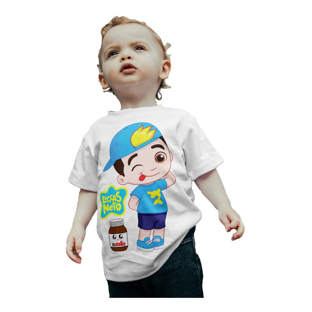 Camiseta Lucas Neto Blusa Camisa Nutela Manga Curta Infantil Lucas Neto #3